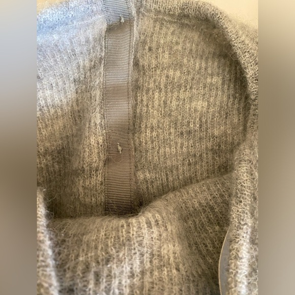 Sezane Gaspard Cardigan Super soft Mohair and Baby Alpaca Blend Lt Grey Size S - Picture 9 of 15